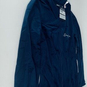 SIXMG VELOUR ZIP FRONT MINI DRESS
NAVY